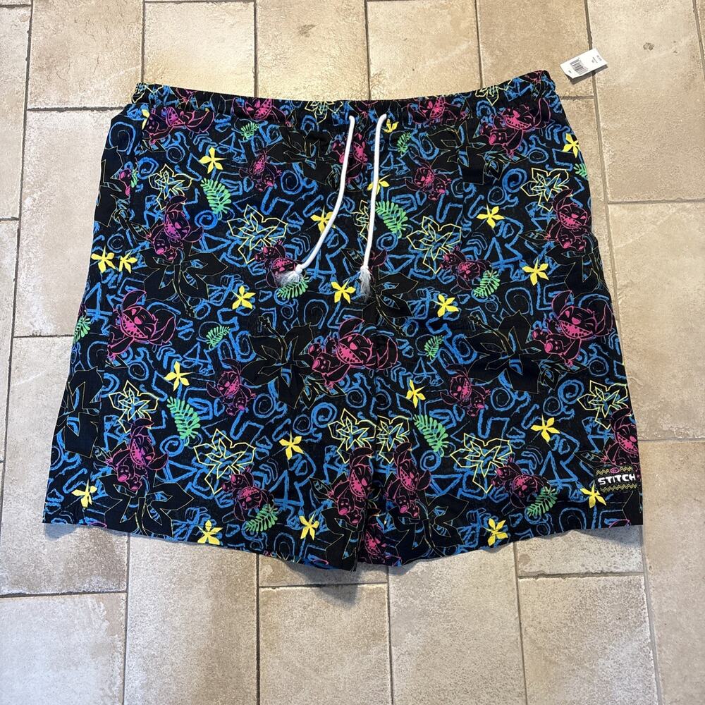 NWT Disney Theme Park Merchandise Stitch Swim Trunks Men’s 2XL